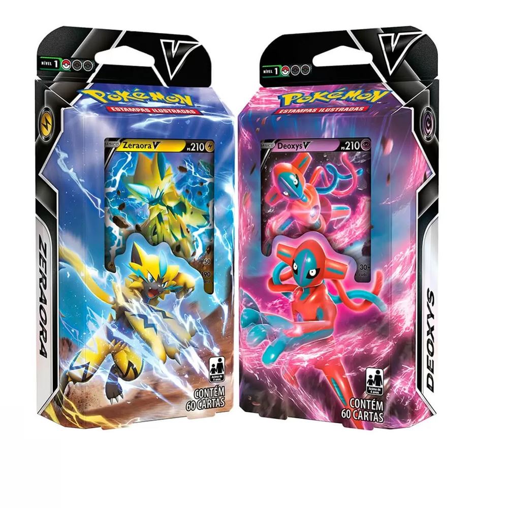 Cards Pokémon Batalha V Zeraora e Deoxys - Copag