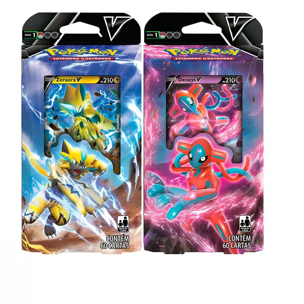 Baralho Batalha Pokemon V Zeraora e Deoxys - Copag - Paraná Plásticos Mega  Store