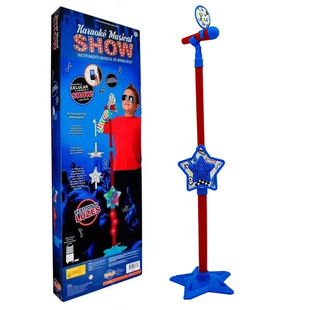 Super Brinquedo Show karaokê Infantil musical com luzes - Shop