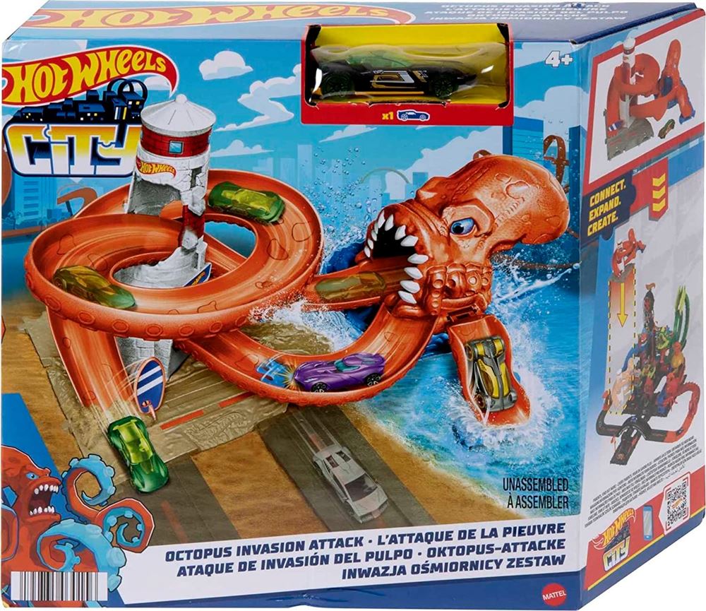 Brinquedo Infantil Pista Lançador de Carrinhos Hot Wheels -Loja