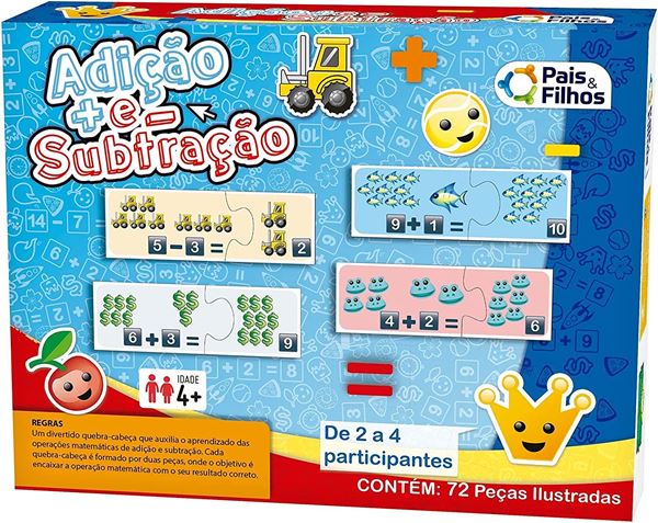 Jogo Didático Adição e Subtração Pais e Filhos