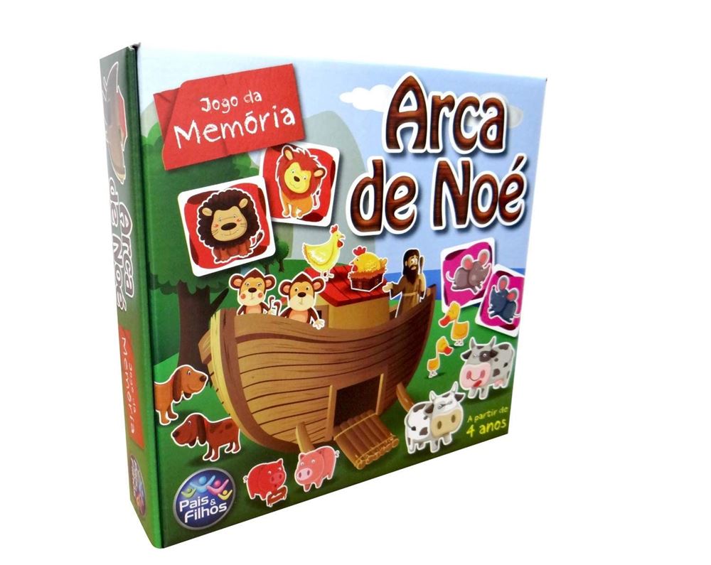 Jogo Da Memoria Bichinhos Fofinhos Da Arca De Noe - R$ 17,9