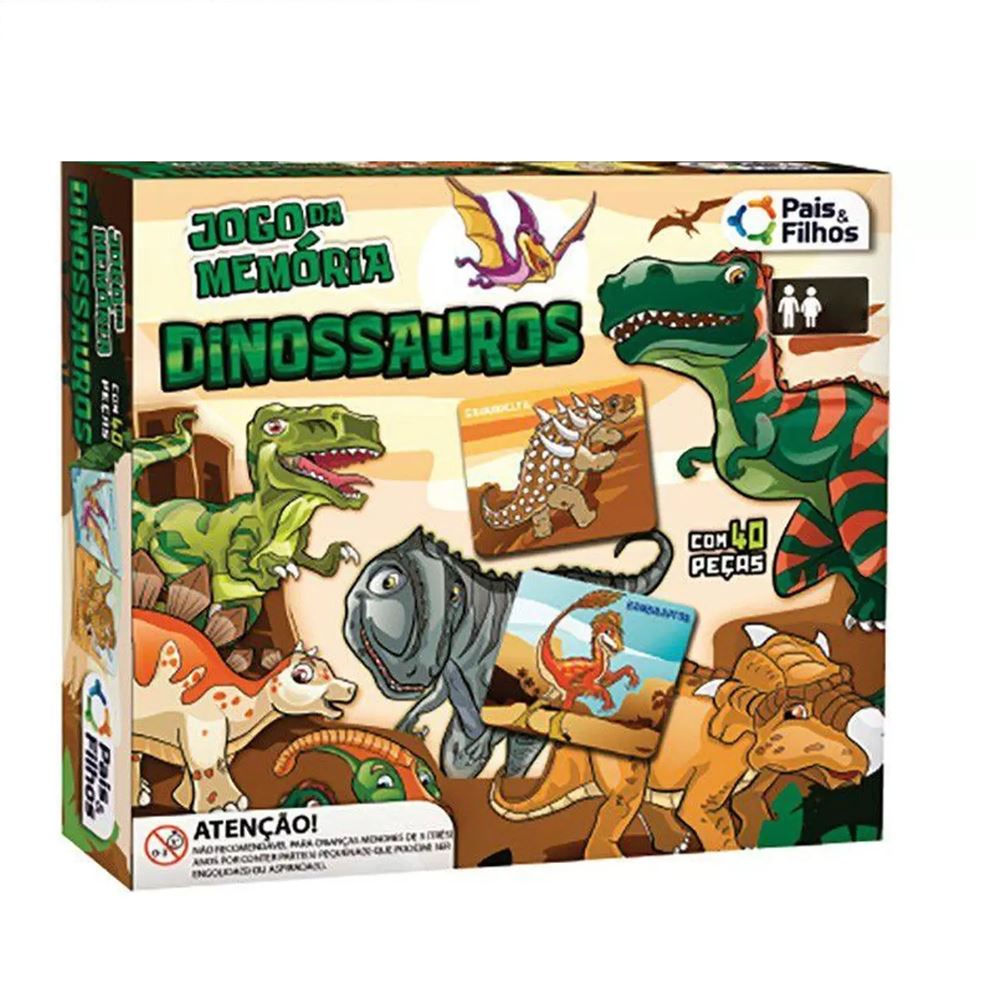 Jogo Da Memoria Dinossauro - Pais e Filhos - Jogo Da Memoria Dinossauro -  Pais e Filhos - Pais e Filhos