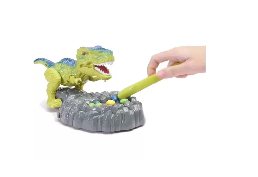 Brinquedo de Dinossauro caixa de surpresa de aperto batalha truque jogar  brinquedo jogo de mesa