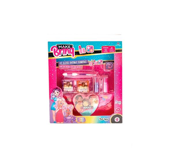 Kit Maquiagem Para Boneca Brinquedo Minha Make Criança Sombra Infantil