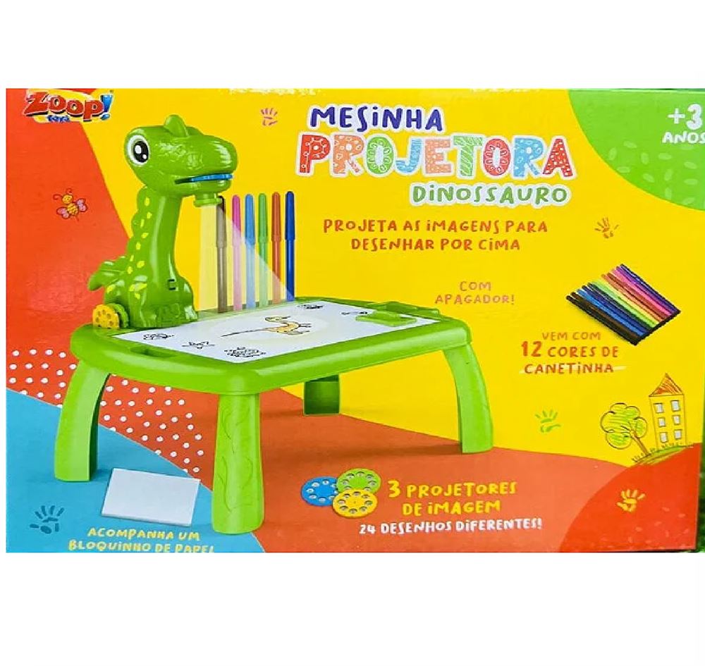 Mesa Mix 4 em 1 Projetor Infantil Estimulo e Aprendizado das