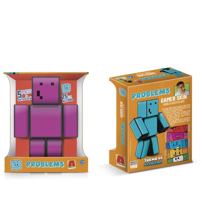 Boneco Melzinha 25 Cm Turma Problems Minecraft - Algazarra